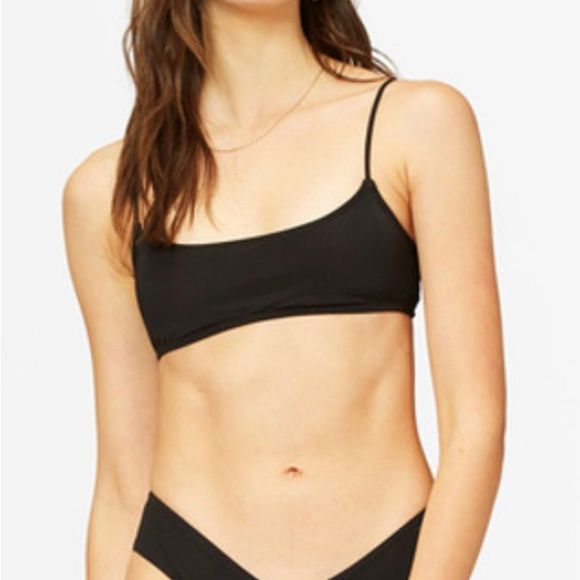 Billabong Other - Billabong Sol Searcher Skinny Mini Crop Bikini Top Padded Black Juniors Medium